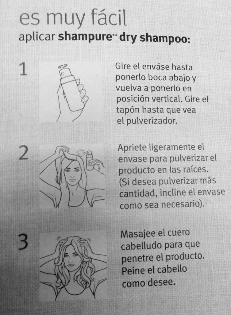 instrucciones champu seco aveda 1